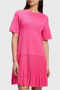 Esprit Women Pleated peplum dress Pink Fuchsia Dresses D2B4J4380