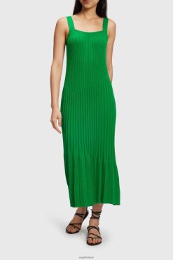 Esprit Women Pleated strap dress Green Dresses D2B4J4387