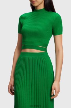Esprit Women Pleated top Green Sweaters D2B4J4377
