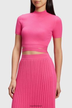 Esprit Women Pleated top Pink Fuchsia Sweaters D2B4J4379