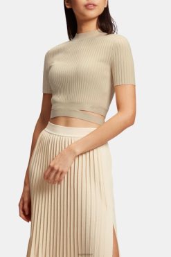 Esprit Women Pleated top Sand Sweaters D2B4J4376