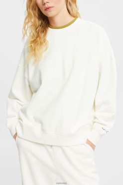 Esprit Women Relaxed Fit Sweatshirt Off White Sweatshirts & Hoodies D2B4J4523