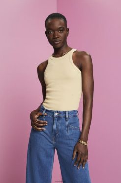 Esprit Women Ribbed tank top Sand Tank D2B4J4282