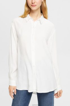 Esprit Women Shirt blouse, LENZING ECOVERO Off White Blouses D2B4J4425