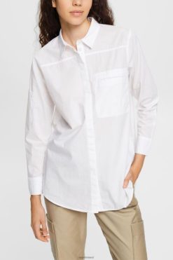 Esprit Women Shirt blouse, organic cotton White Blouses D2B4J4541