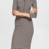 Esprit Women Striped polo dress Light Taupe Dresses D2B4J4434