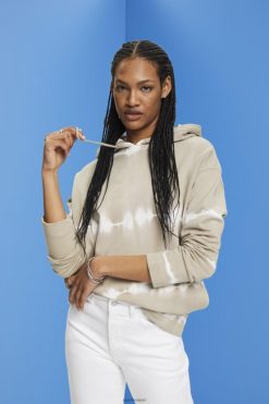 Esprit Women Tie dye hoodie Dusty Green Sweatshirts & Hoodies D2B4J4296