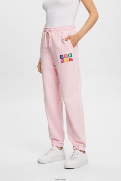 Esprit Women Tracksuit bottoms with logo, organic cotton Pastel Pink Trousers & Pants D2B4J46