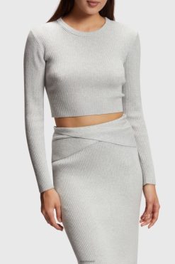 Esprit Women Twisted back metallic sweater White Sweaters D2B4J4357