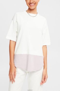 Esprit Women Two-tone T-shirt Off White T-Shirts D2B4J4393
